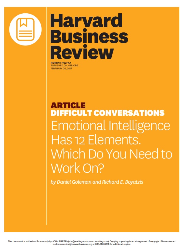 Korn Ferry/Hay Group Emotional Intelligence – Leading on Purpose